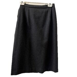 VTG Pendleton Gray Wool Midi Skirt Womens 10 (M) See Pics Dark Academia Heritage